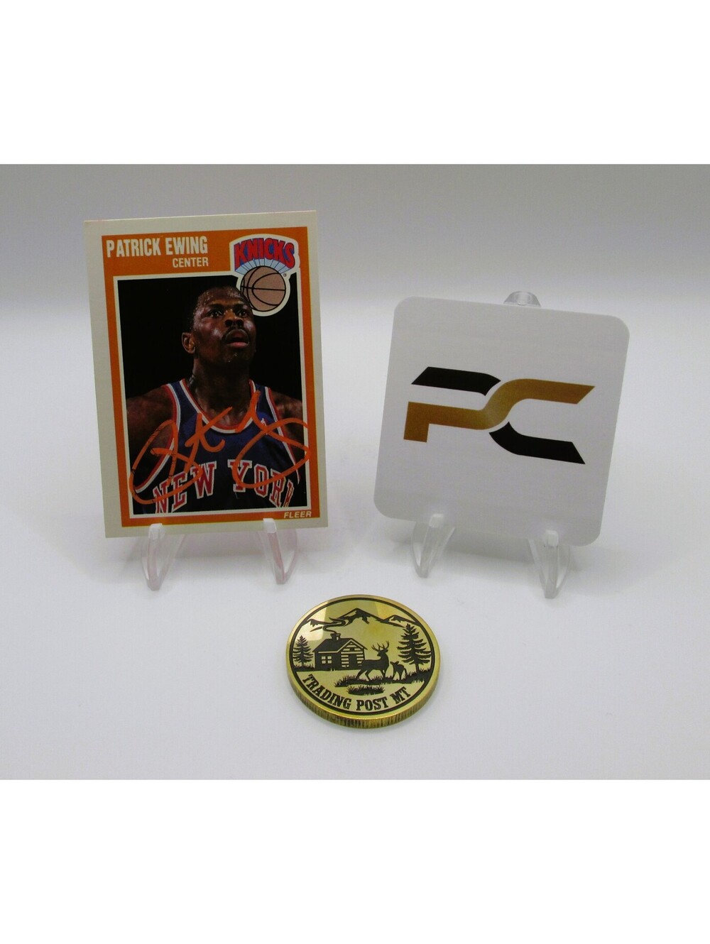 Patrick Ewing Signed Card With COA (PC484979) (Knicks)